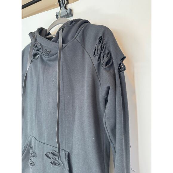 Alo yoga ripped hoodie dark grey S - Picture 5 of 7